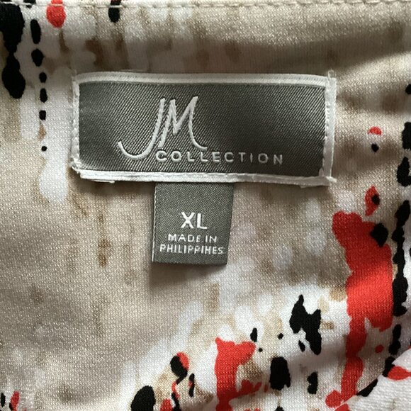 JM Collection Women's Top Tunic 3/4 Sleeves Size XL Flowy Stretchy - Picture 6 of 7